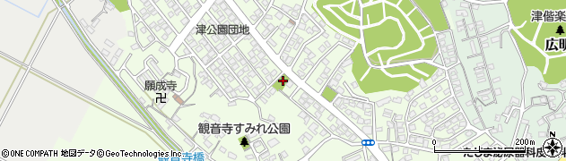 津公園団地東児童遊び場周辺の地図