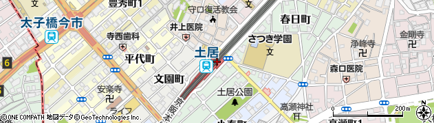 土居駅周辺の地図