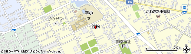 愛知県豊橋市西幸町（笠松）周辺の地図