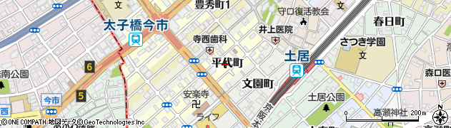 大阪府守口市平代町5周辺の地図