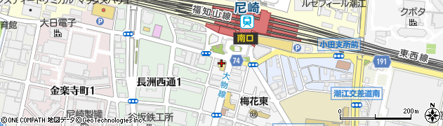 松屋ＪＲ尼崎店周辺の地図