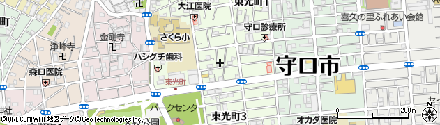 大阪府守口市東光町周辺の地図