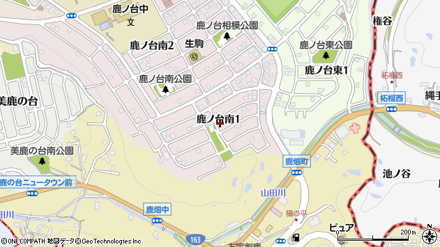 〒630-0113 奈良県生駒市鹿ノ台南の地図