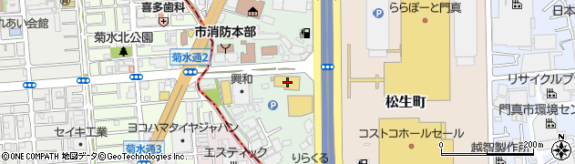 ホームセンターコーナン門真殿島店周辺の地図