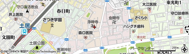 大阪府守口市大枝西町周辺の地図