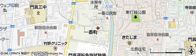 大阪府門真市一番町16周辺の地図