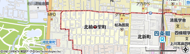 大阪府大東市北楠の里町周辺の地図
