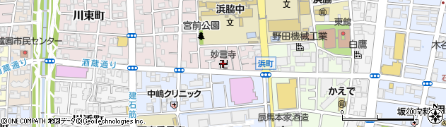 妙言寺周辺の地図