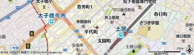 大阪府守口市平代町5-3周辺の地図