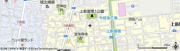 静岡県浜松市中央区上新屋町周辺の地図