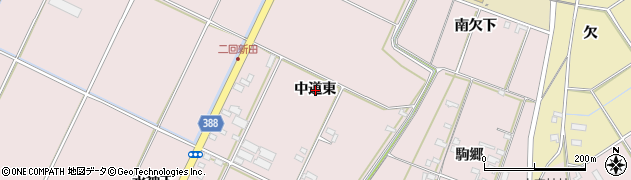 愛知県豊橋市神野新田町（中道東）周辺の地図