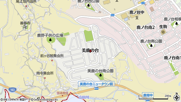 〒630-0116 奈良県生駒市美鹿の台の地図