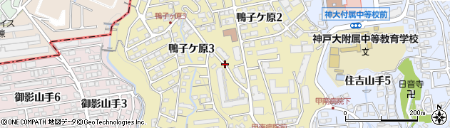 兵庫県神戸市東灘区鴨子ケ原周辺の地図
