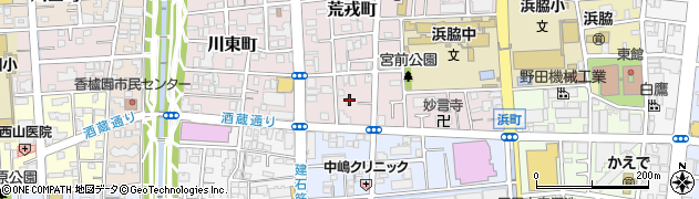 兵庫県西宮市荒戎町周辺の地図
