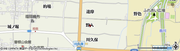 京都府木津川市相楽野入周辺の地図
