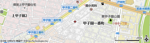 兵庫県西宮市甲子園二番町周辺の地図