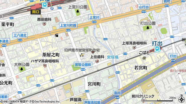 〒659-0062 兵庫県芦屋市宮塚町の地図