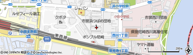 兵庫県尼崎市浜1丁目4周辺の地図