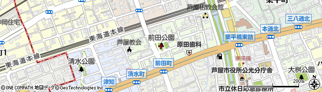 前田公園周辺の地図