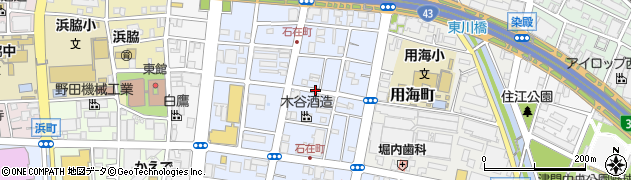兵庫県西宮市石在町周辺の地図