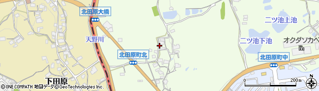 奈良県生駒市北田原町周辺の地図