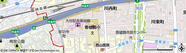 兵庫県西宮市中浜町周辺の地図