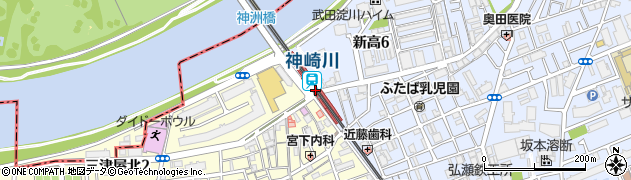 神崎川駅周辺の地図
