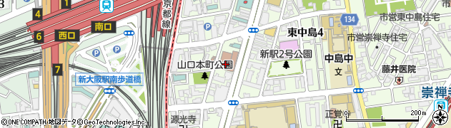 新大阪ユースホステル周辺の地図