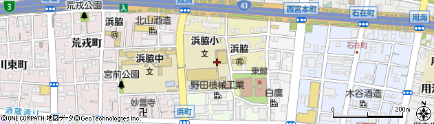 兵庫県西宮市浜脇町周辺の地図