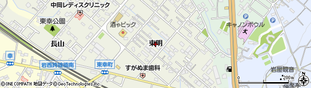 愛知県豊橋市東幸町（東明）周辺の地図