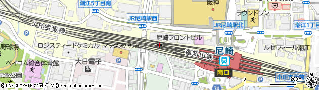 ＪＲ尼崎駅西自転車駐車場周辺の地図