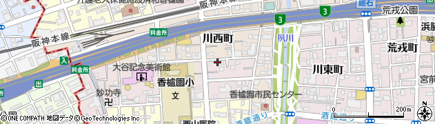 兵庫県西宮市中浜町1-26周辺の地図