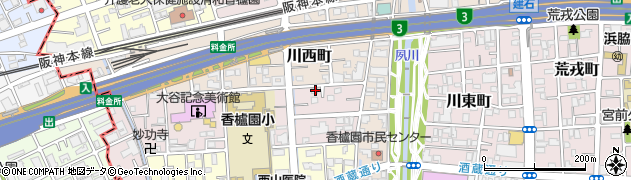 兵庫県西宮市中浜町1-27周辺の地図