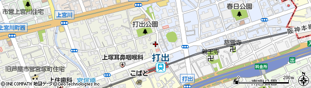 元町ケーキ 打出小槌店周辺の地図