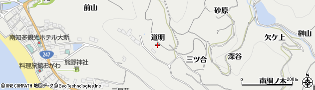 愛知県南知多町（知多郡）内海（道明）周辺の地図
