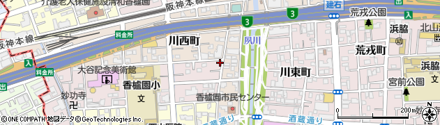 兵庫県西宮市中浜町1-37周辺の地図