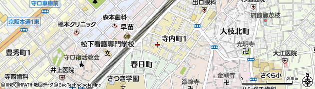 大阪府守口市寺内町1丁目12周辺の地図