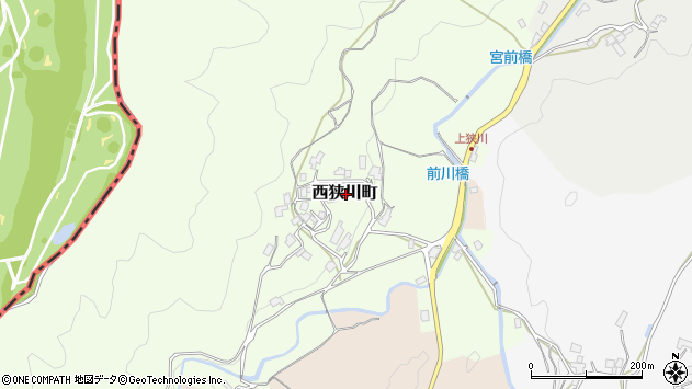 〒630-1105 奈良県奈良市西狭川町の地図
