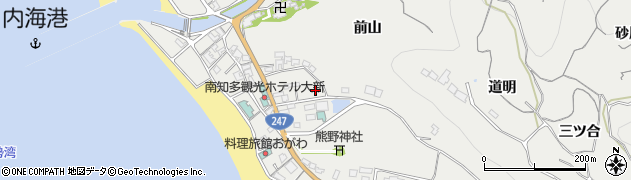 愛知県南知多町（知多郡）内海（山尾）周辺の地図