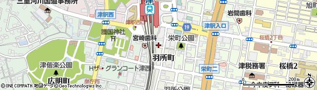 この串かつあのおでん津駅前横丁倶楽部周辺の地図