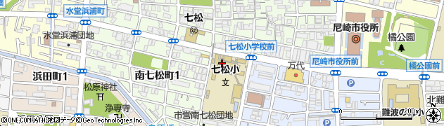 尼崎市立　七松こどもクラブ周辺の地図