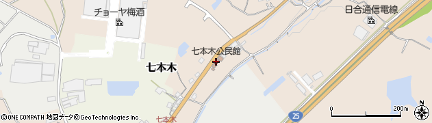 七本木公民館周辺の地図