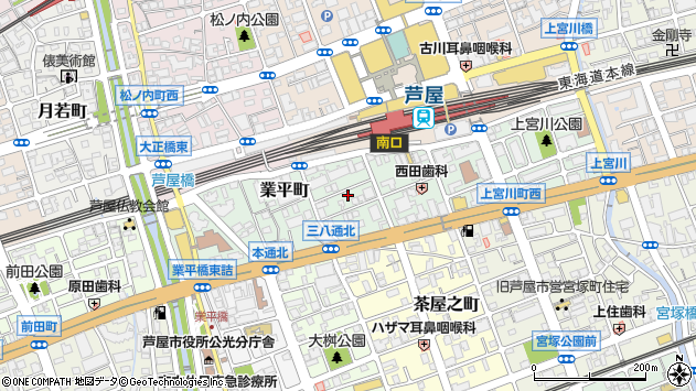 〒659-0068 兵庫県芦屋市業平町の地図