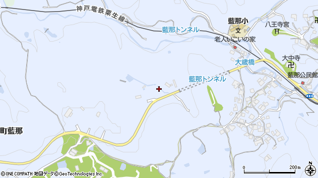 〒651-1104 兵庫県神戸市北区山田町藍那の地図