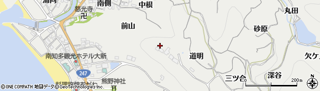 愛知県知多郡南知多町内海前山周辺の地図