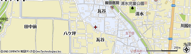 京都府木津川市木津町瓦谷90周辺の地図