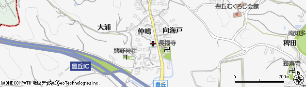 愛知県知多郡南知多町豊丘仲嶋周辺の地図