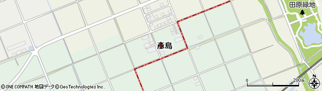 静岡県磐田市彦島周辺の地図