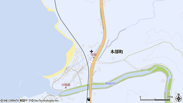 〒699-3502 島根県益田市木部町の地図
