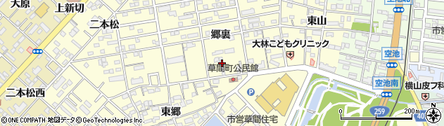 愛知県豊橋市草間町郷裏33周辺の地図